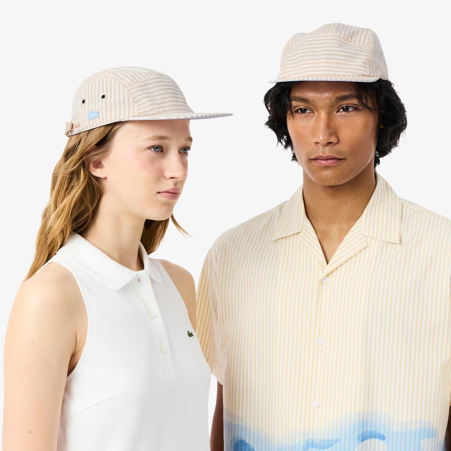 Casquette de jockey en popeline rayée