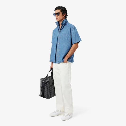Chemise en jean décontractée à col ouvert