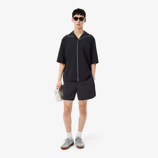 Short en laine mélangée coupe décontractée