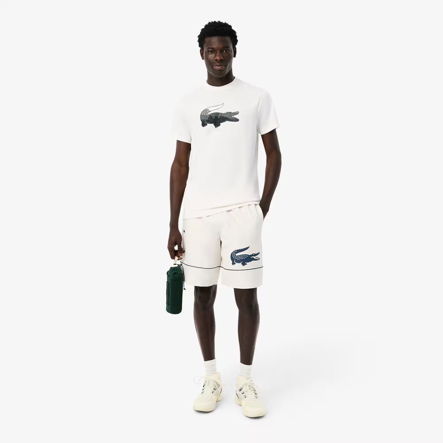 Printed Diamond Taffeta Tennis Shorts