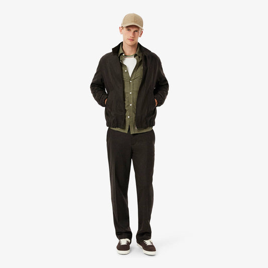 Chemise en flanelle à carreaux coupe droite