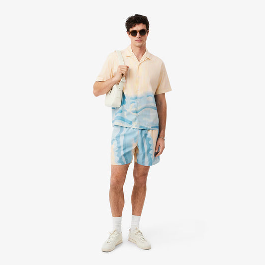 Chemise à rayures crocodile coupe décontractée