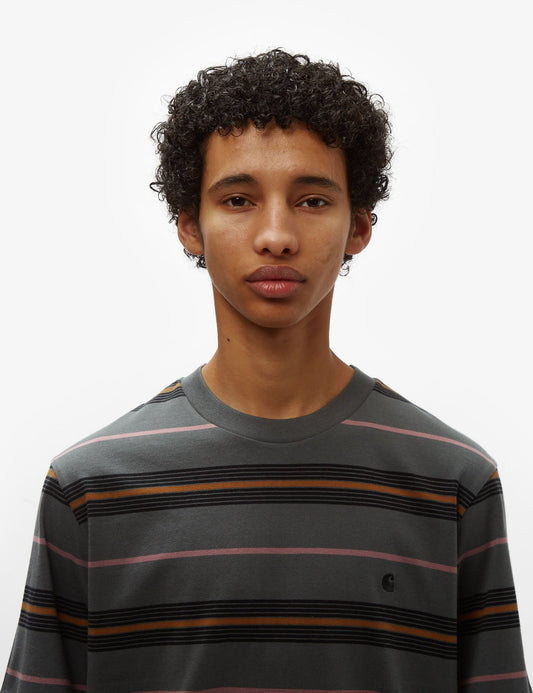T-shirt rayé Haynes - Vert Jura