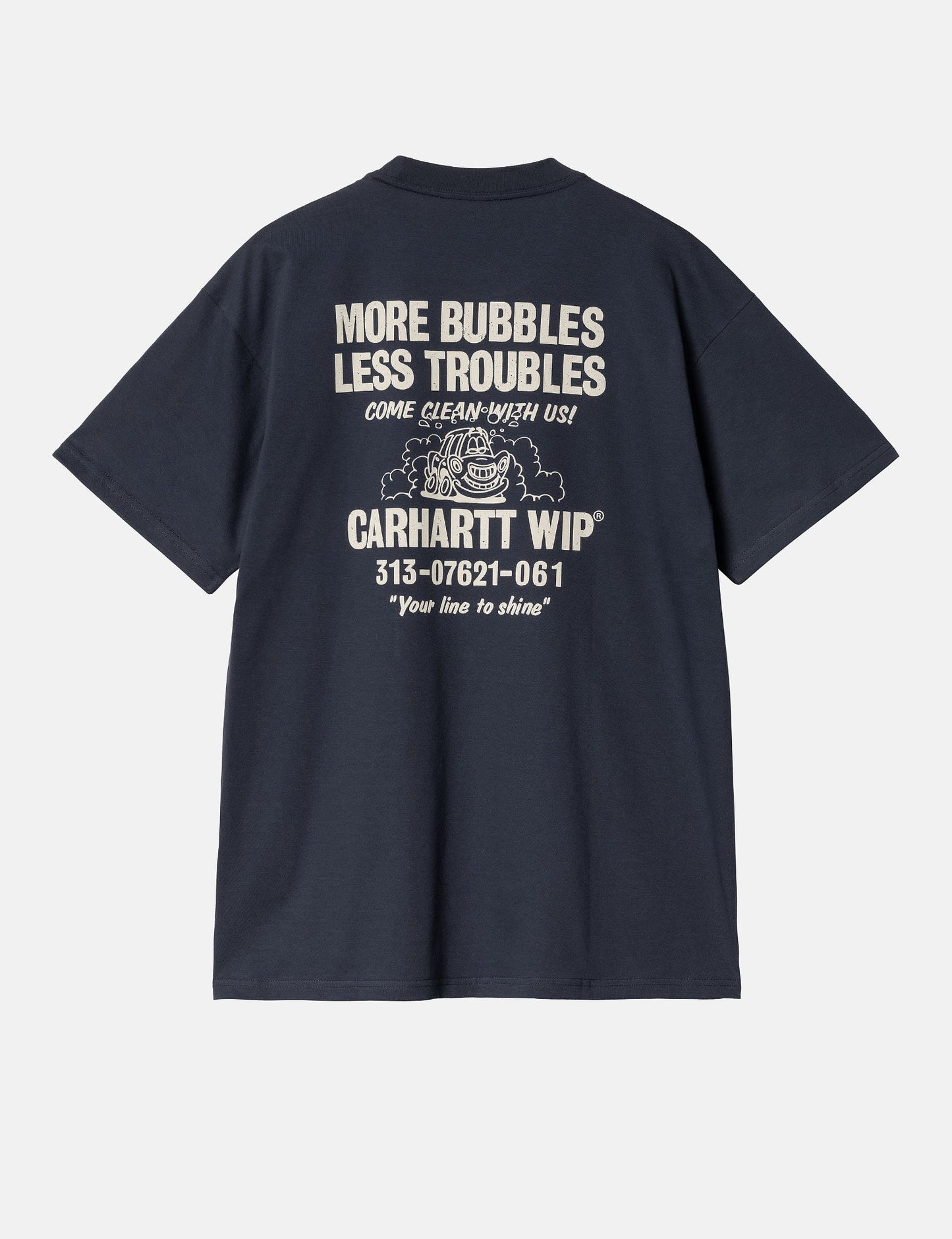 T-Shirt Weniger Ärger (Weit geschnitten) - Blau/Wachs