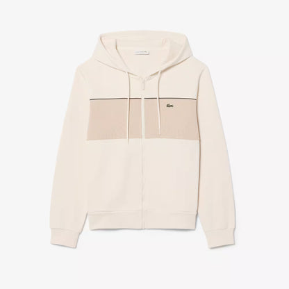 Colour-Block Zipped Hoodie