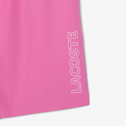 Sportshorts aus Taft mit Rautenmuster und Zierleiste