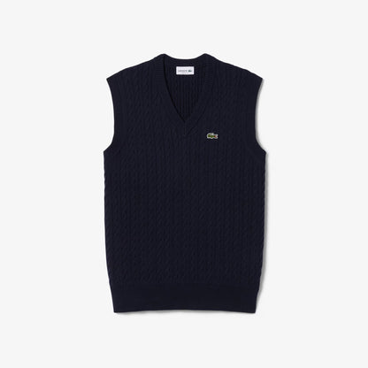 Cable Knit Cotton Sweater Vest