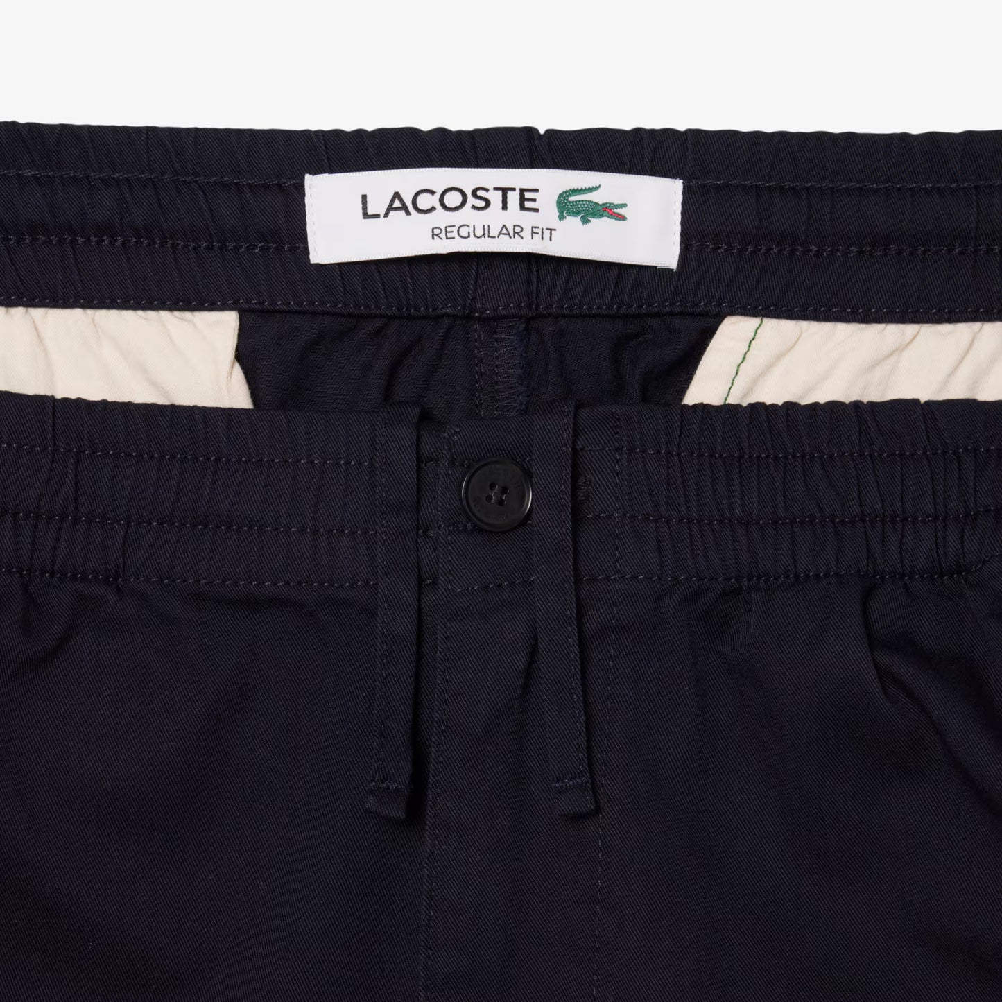 Pantalon chino en gabardine de coton à coupe droite