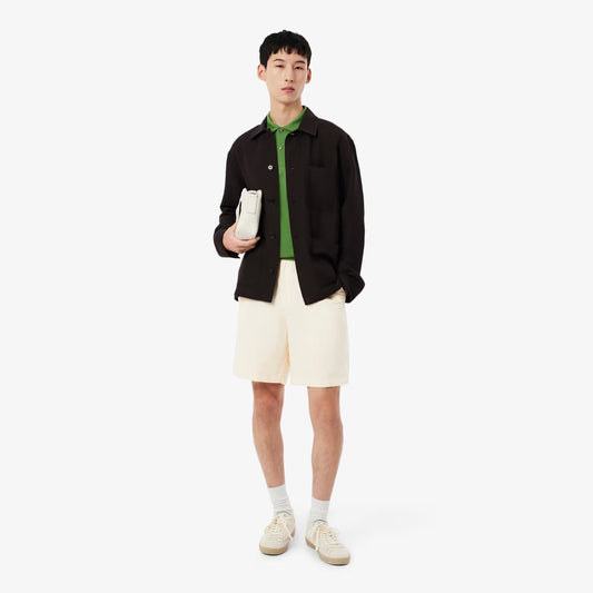 Regular Fit Twill-Shorts aus Leinenmischung