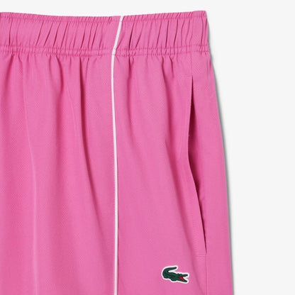 Sportshorts aus Taft mit Rautenmuster und Zierleiste