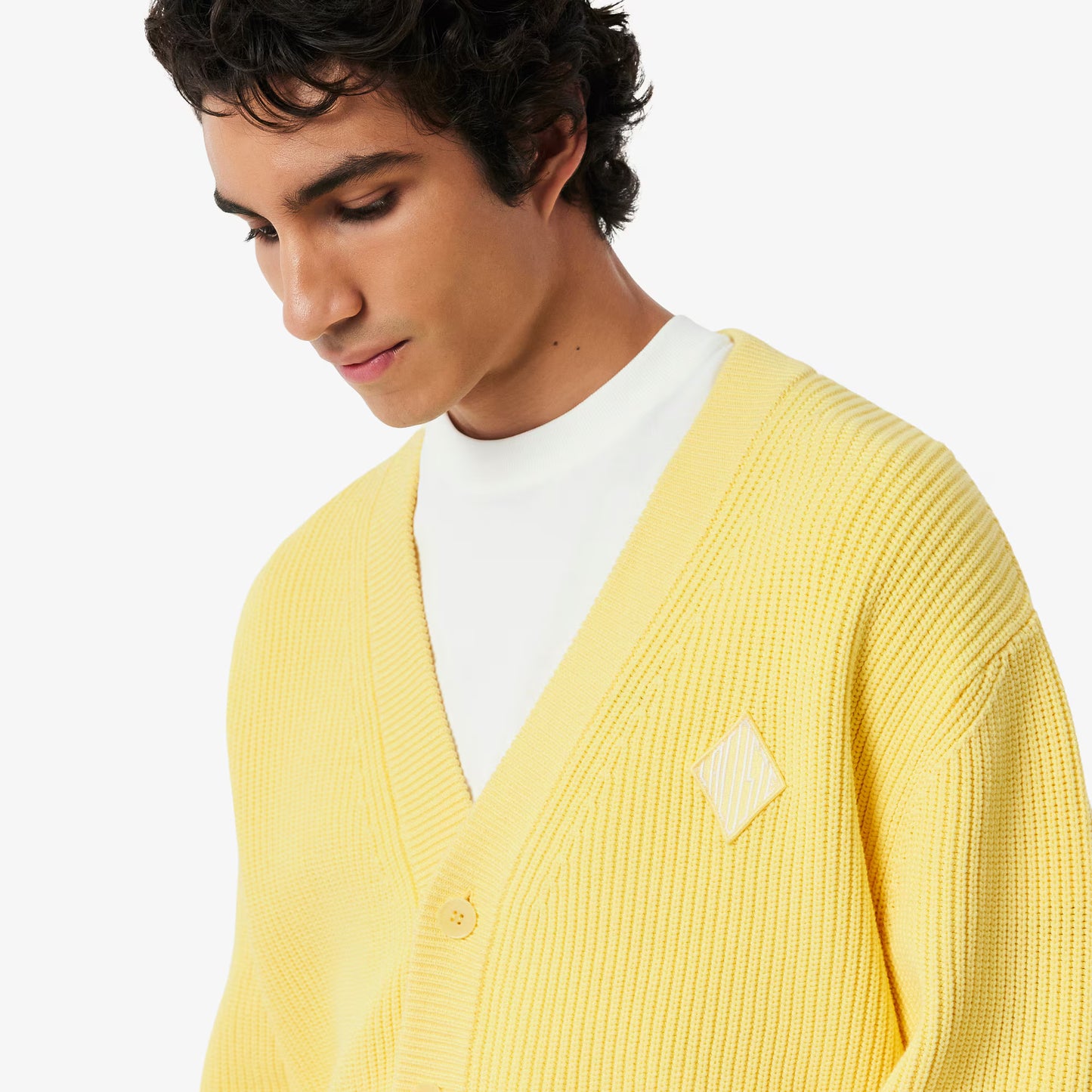Gilet en coton côtelé coupe décontractée