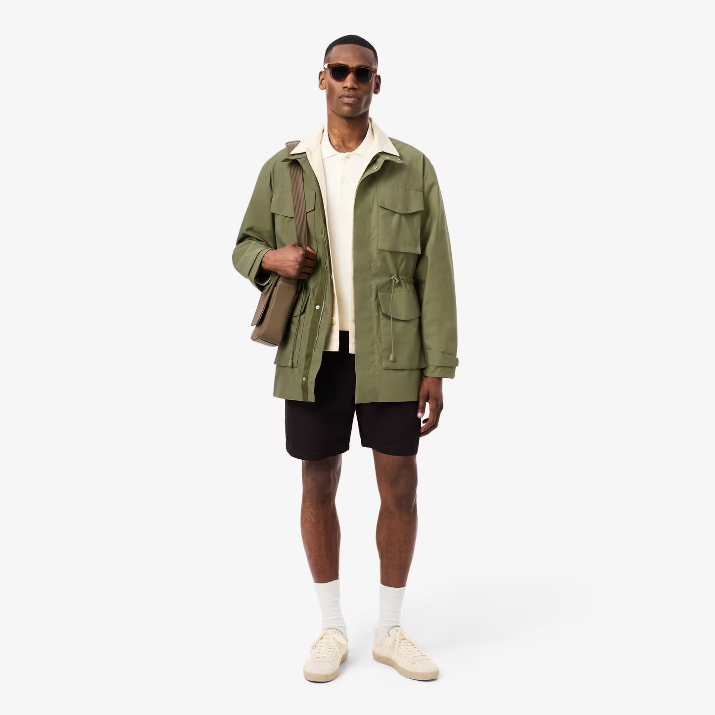 Halblange wasserabweisende Windbreaker-Jacke