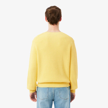 Pull en tricot côtelé perlé avec badge