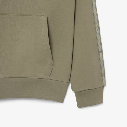 Kapuzenpullover mit Logo-Streifen und Reißverschluss