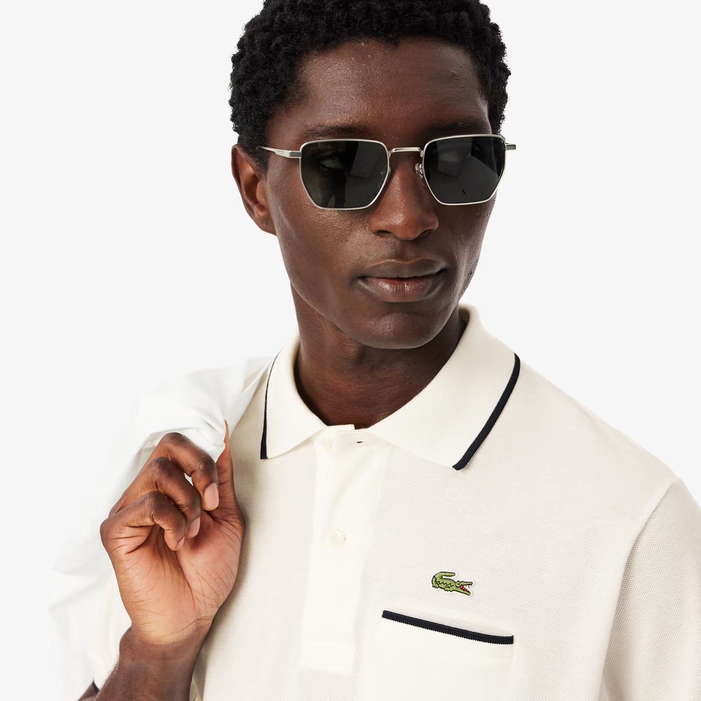Polo L.12.12 classic fit à poche contrastée
