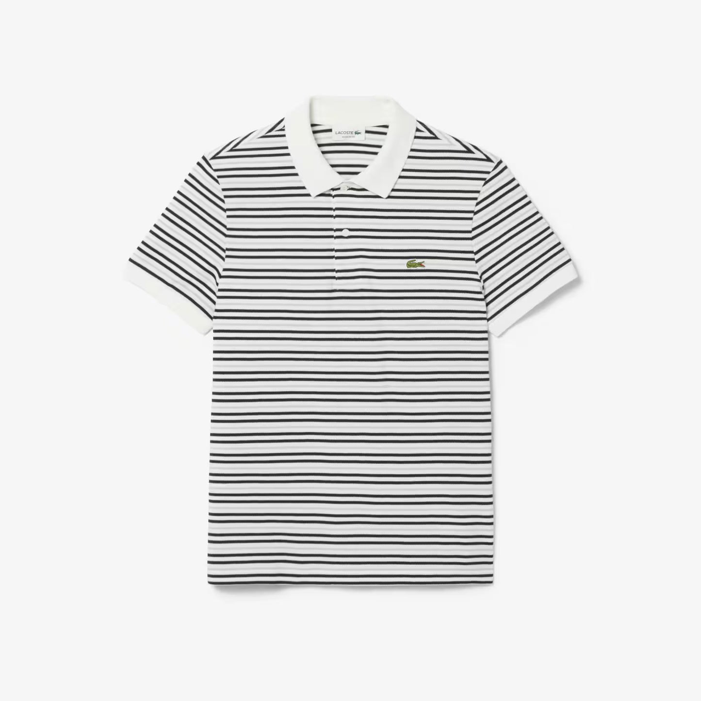 Classic Fit Striped Petit Pique Polo Shirt