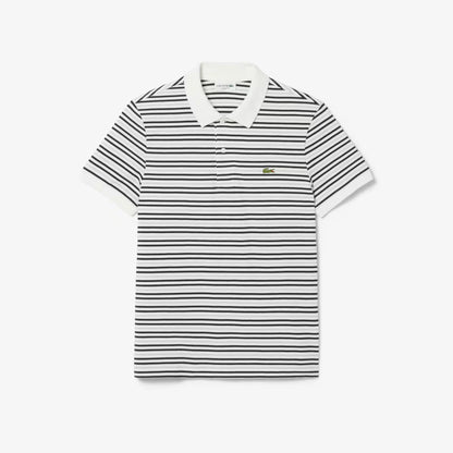 Classic Fit Striped Petit Pique Polo Shirt