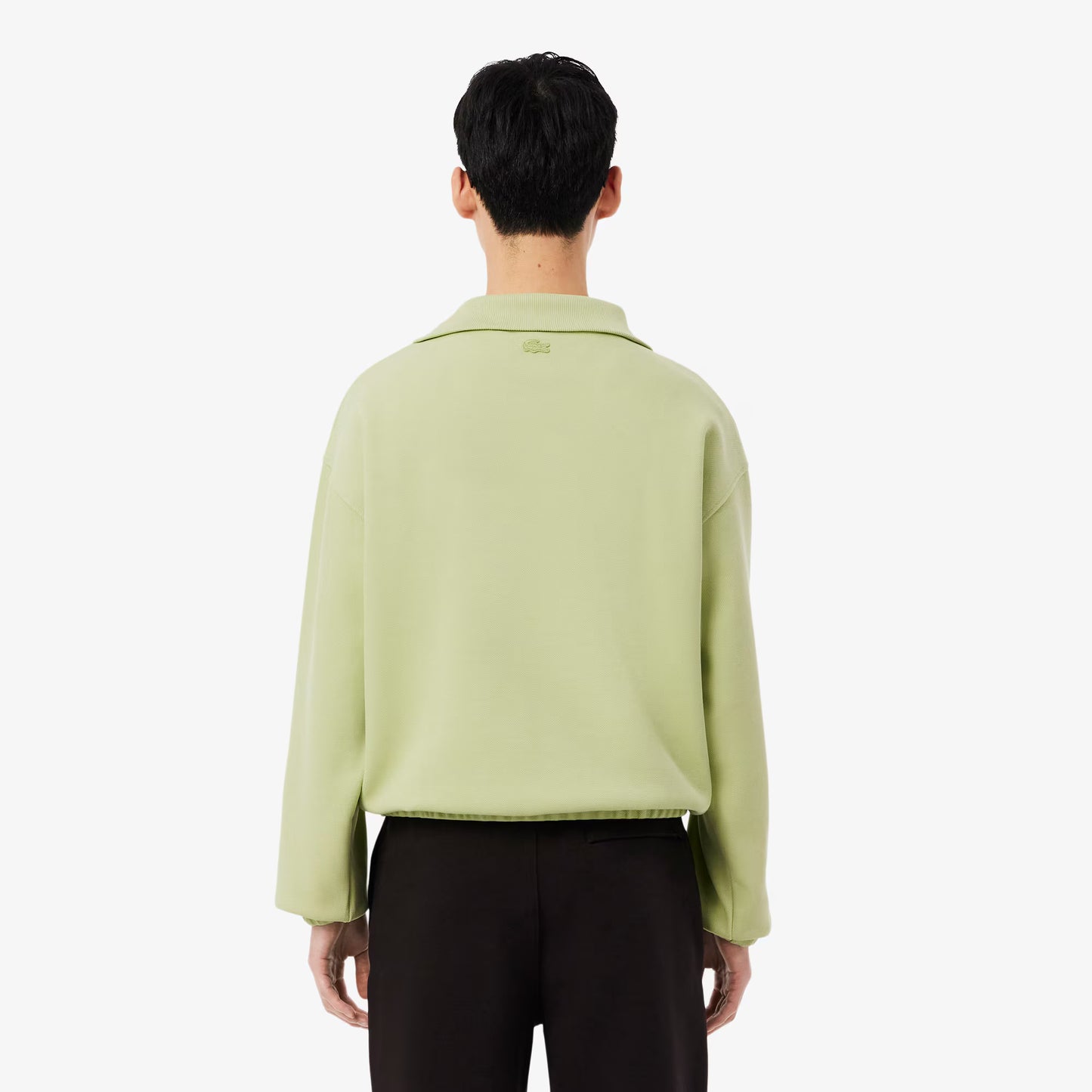 Sweatshirt aus Pikee mit Reißverschluss am Hals und lockerer Passform