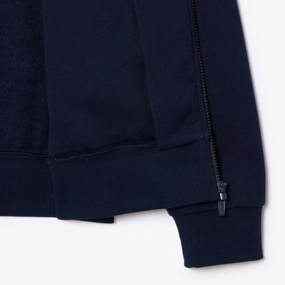Sweatshirt aus Fleece mit Reißverschluss und hohem Kragen