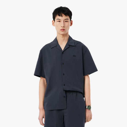 Chemise en seersucker coupe décontractée