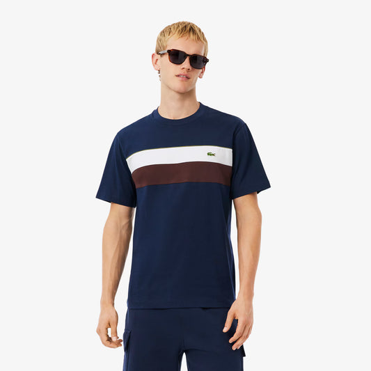 Jersey-T-Shirt mit Farbblock