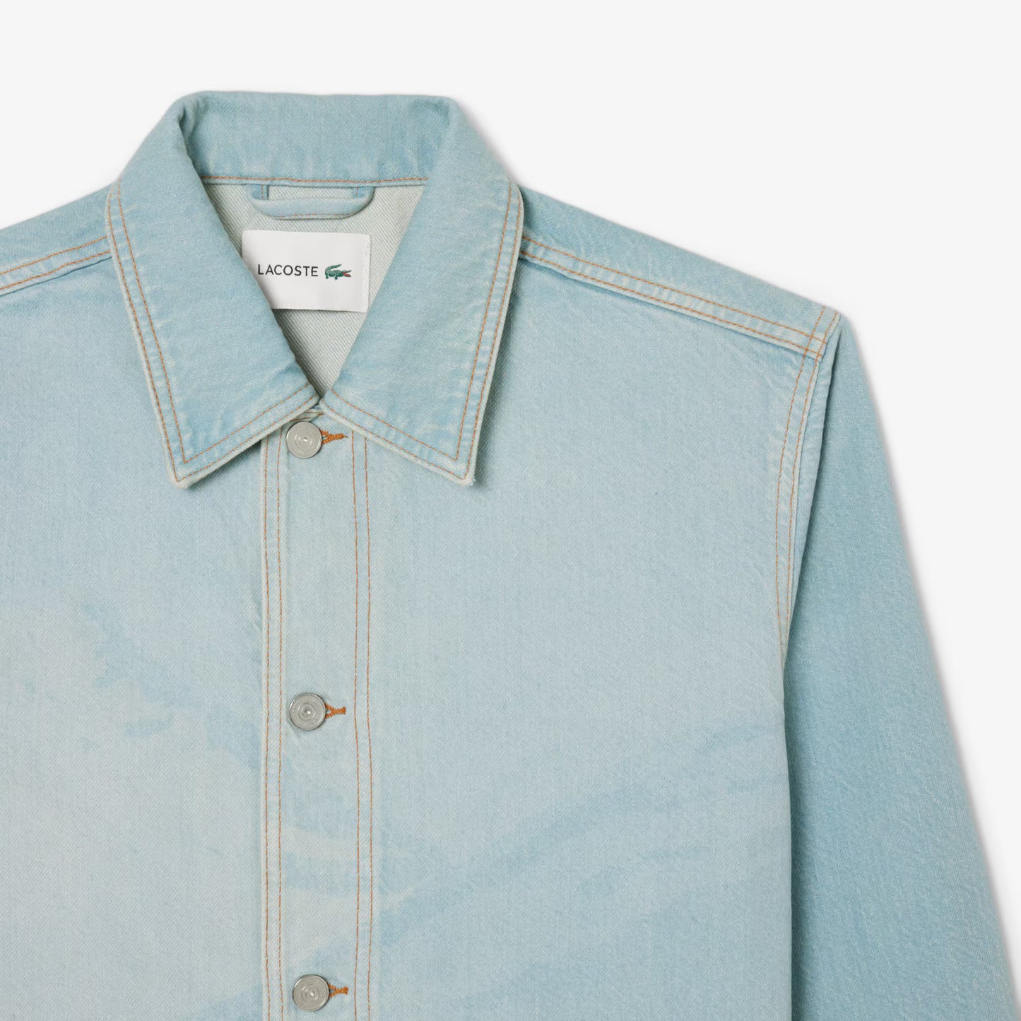 Denim-Overshirt mit Landschaftsmotiv