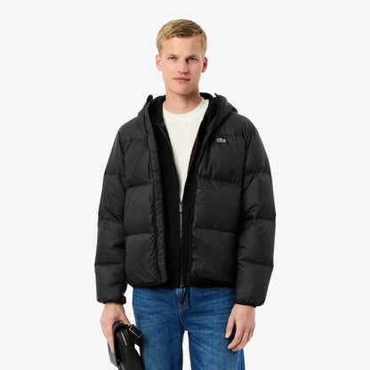 Kurze wasserabweisende Kapuzen-Steppjacke
