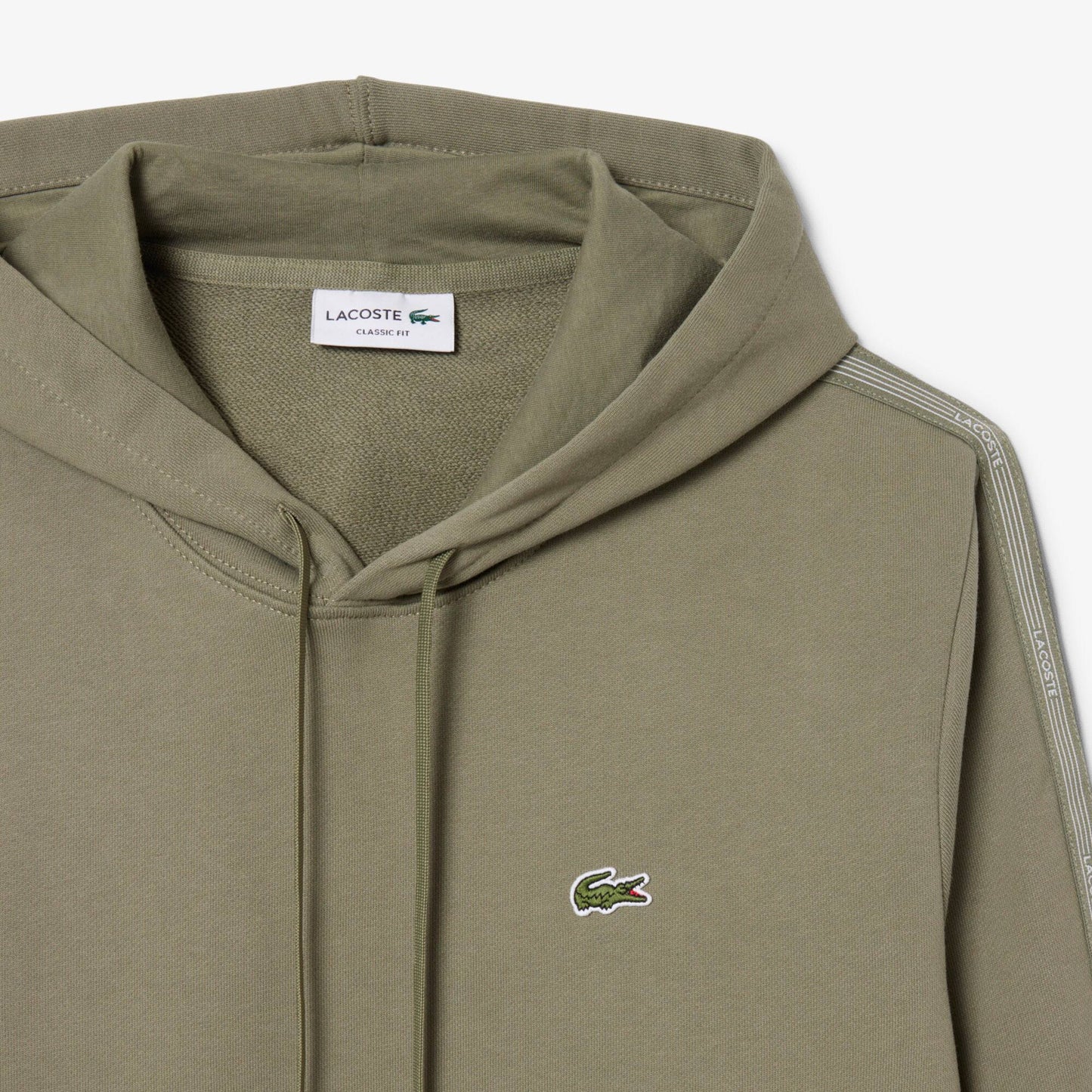 Kapuzenpullover mit Logo-Streifen und Reißverschluss