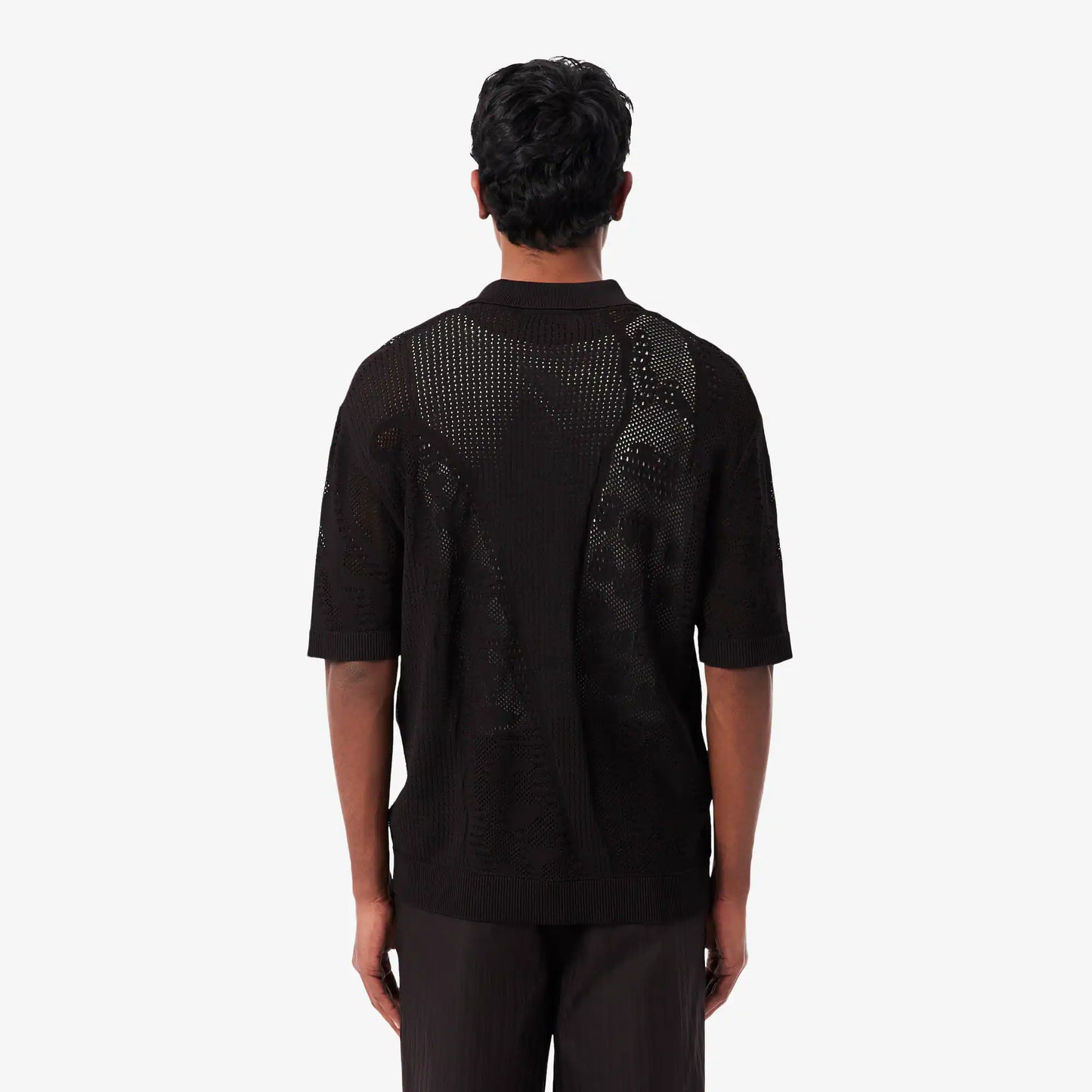 Chemise en maille ajourée crocodile