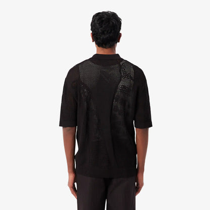 Chemise en maille ajourée crocodile