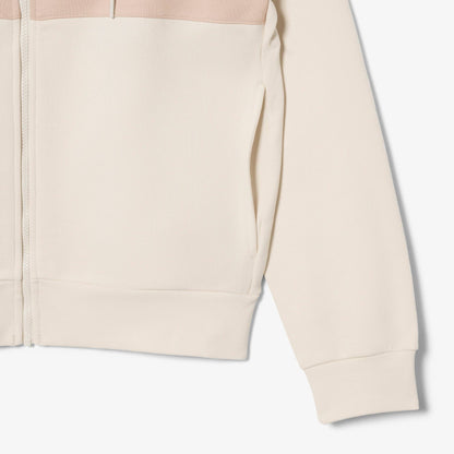 Colour-Block Zipped Hoodie