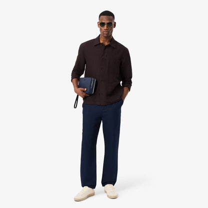 Regular Fit Leinen-Chino-Hose