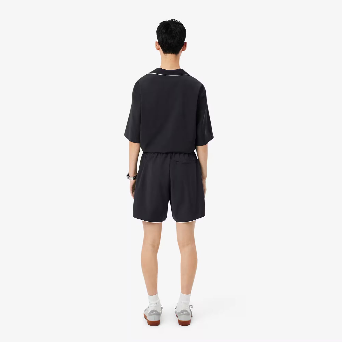 Shorts aus Wollmischung mit lockerer Passform