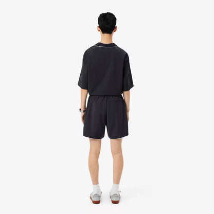 Shorts aus Wollmischung mit lockerer Passform
