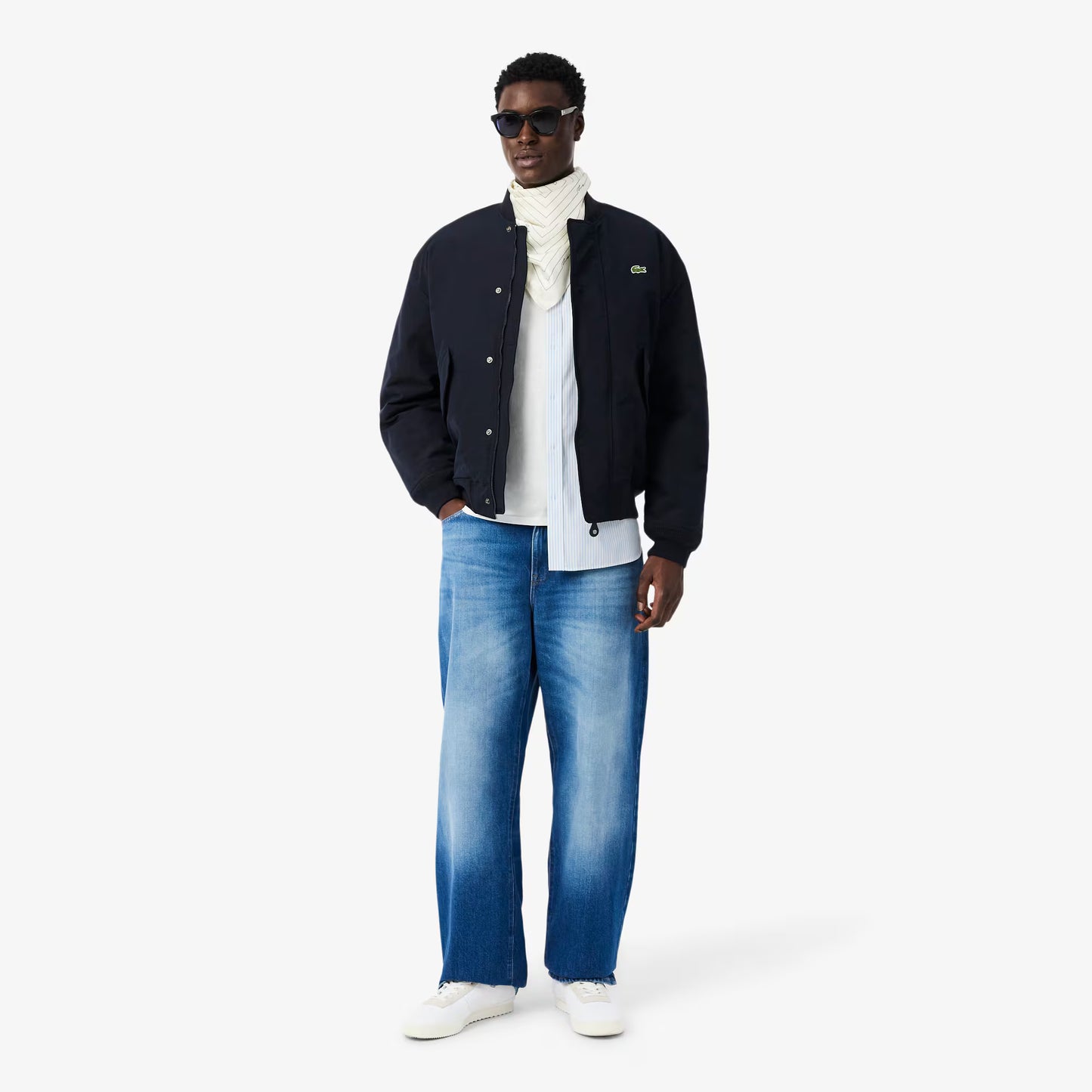 Chemise rayée en pinpoint coupe droite