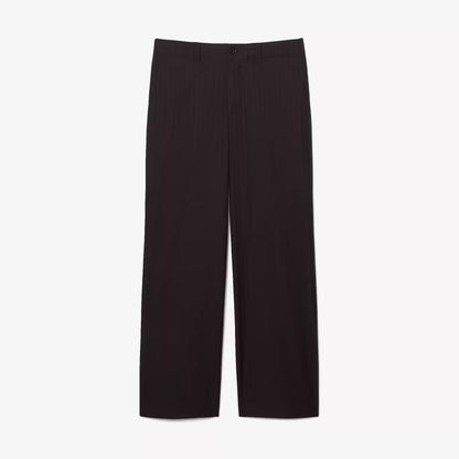 Pantalon de costume rayé en coton coupe droite