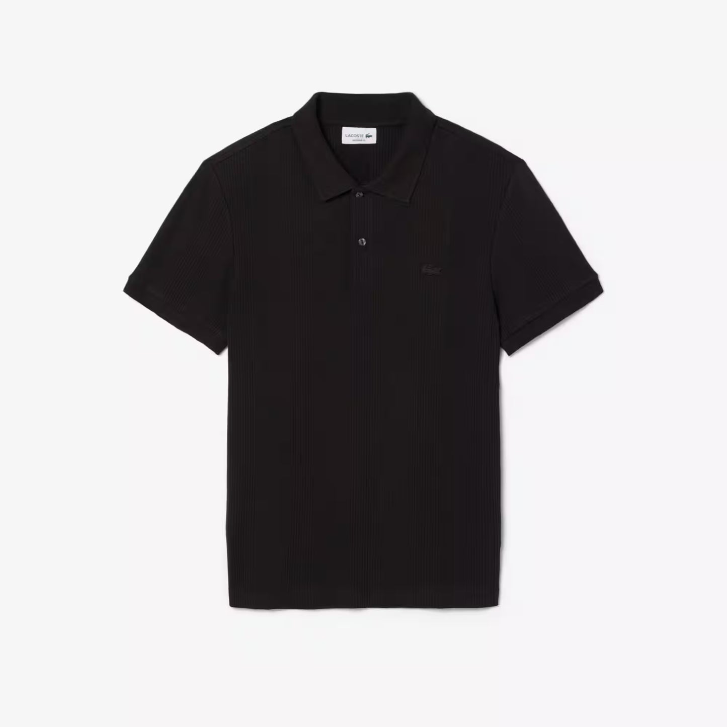 Regular Fit Geripptes Strick-Poloshirt