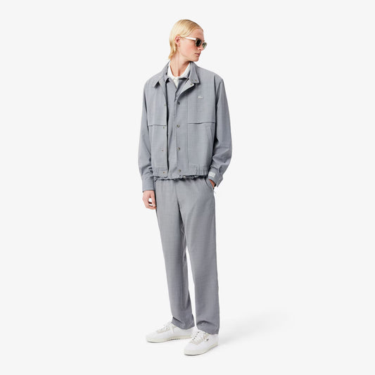 Pantalon chino en flanelle de laine coupe droite