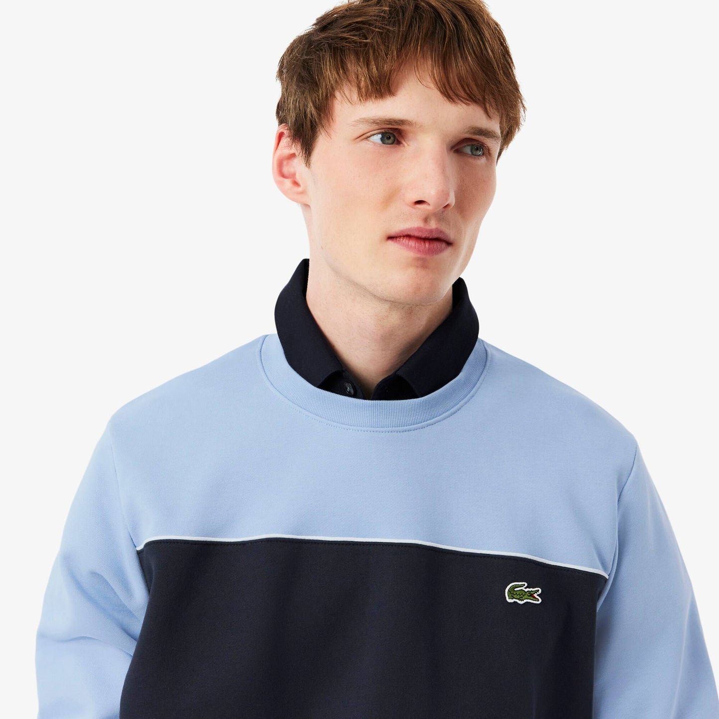 Fleece-Sweatshirt mit Farbblöcken