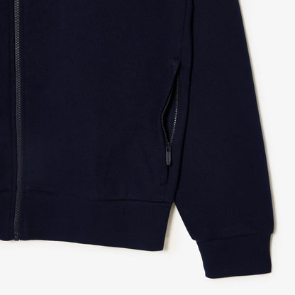 Sweatshirt aus Fleece mit Reißverschluss und hohem Kragen
