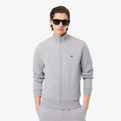 Sweatshirt aus Fleece mit Reißverschluss und hohem Kragen