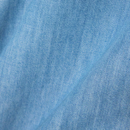 Relaxed Fit Open Neck Denim Shirt