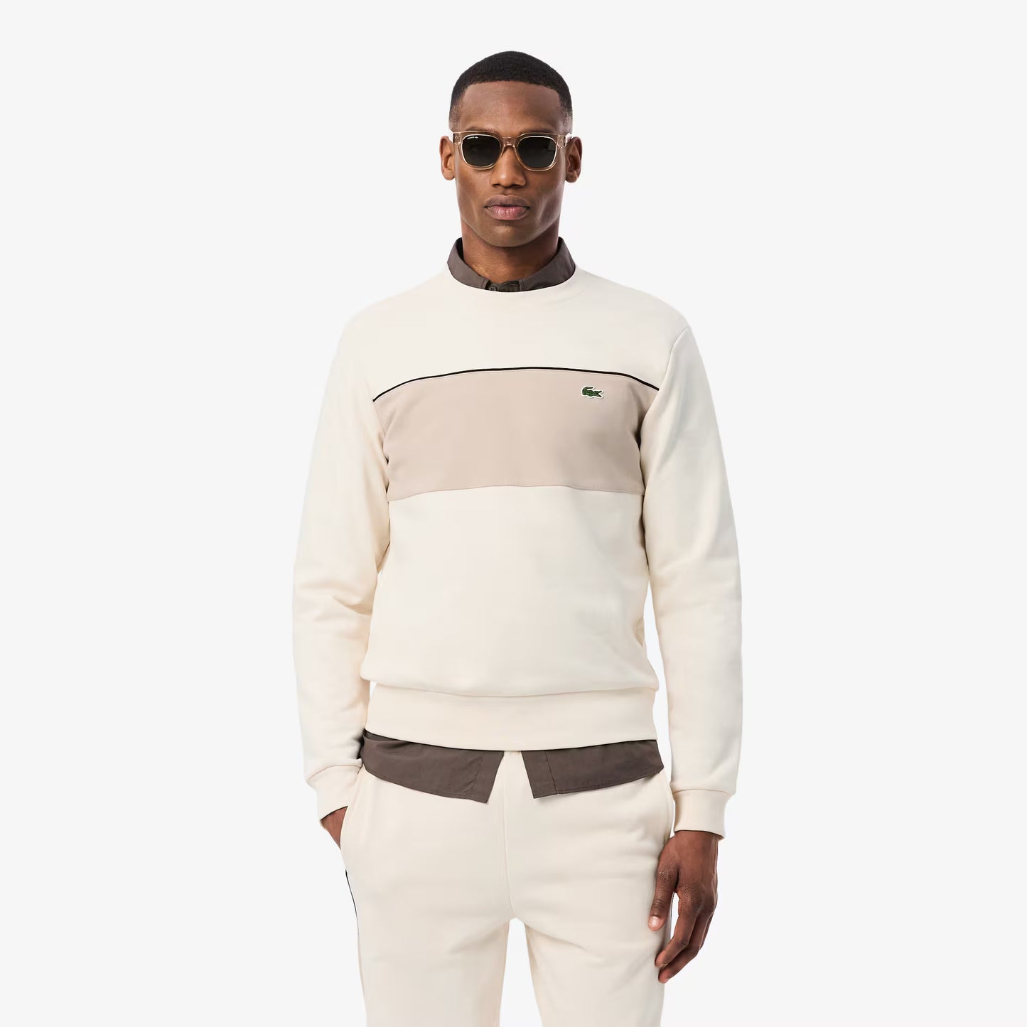 Fleece-Sweatshirt mit Farbblöcken