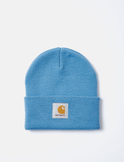 Kurze Beanie Mütze - Poolblau