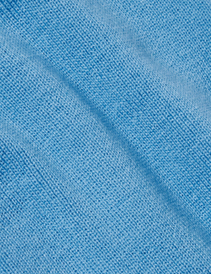 Kurze Beanie Mütze - Poolblau