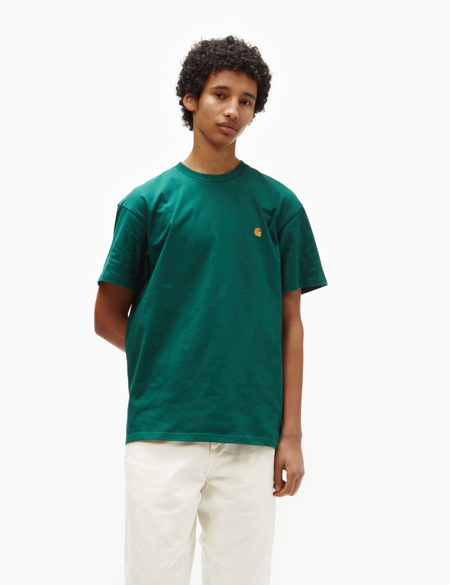 T-shirt ample Chase - Vert cerfeuil/Or