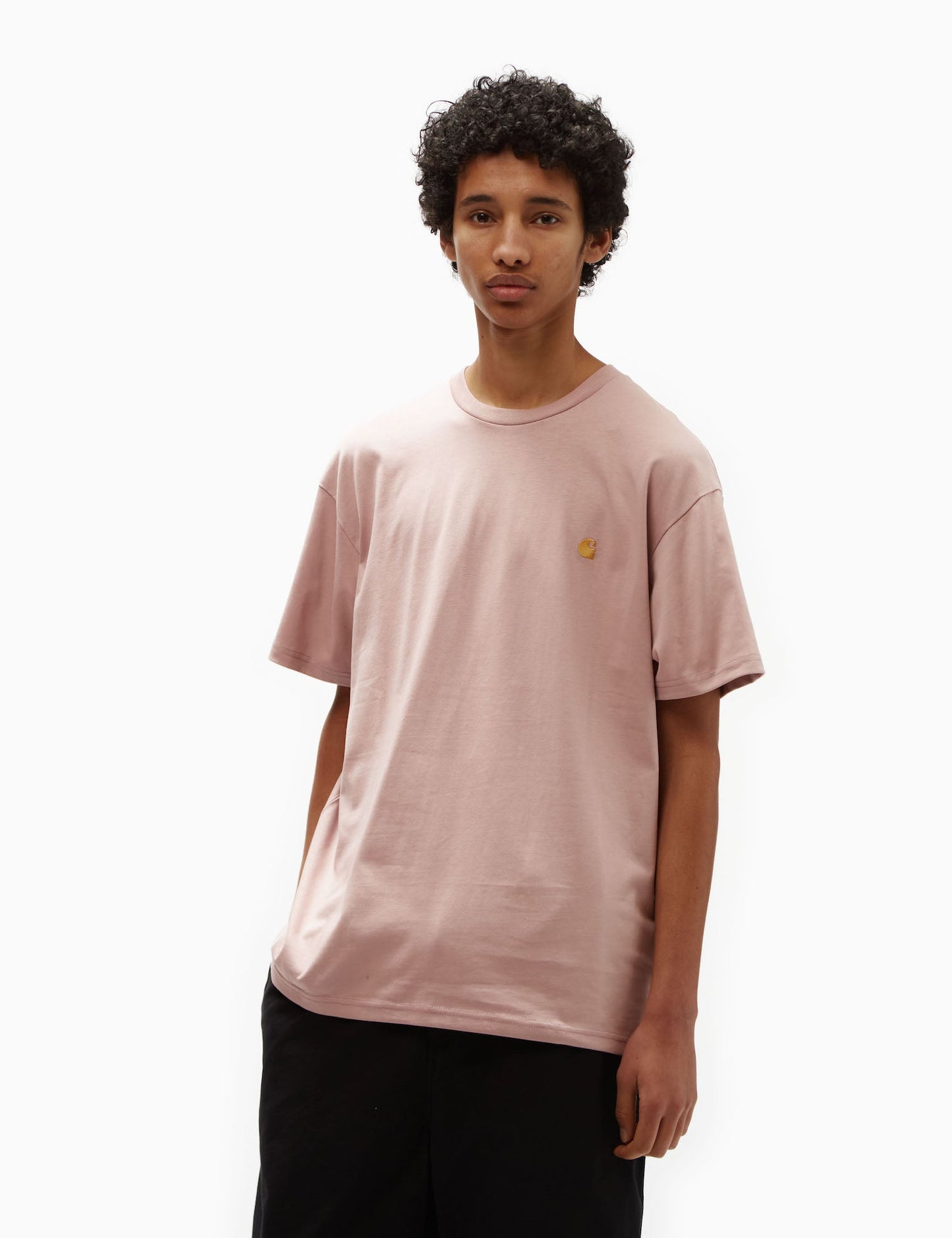 T-shirt Chase (ample) - Rose poudré/Or
