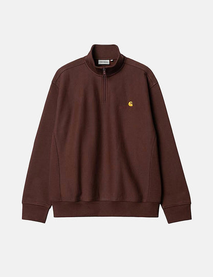 Sweat-shirt Demi-Zip American Script - Ale Brown