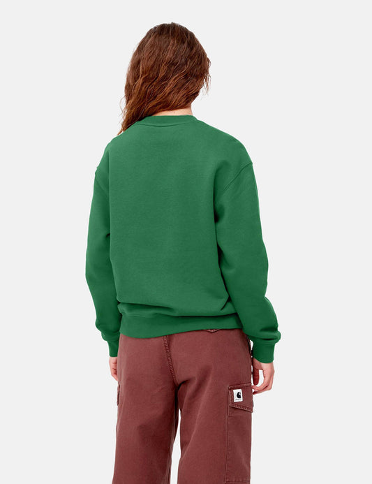 Damen-Sweatshirt – Bonsai Grün/Misty Blush Pink