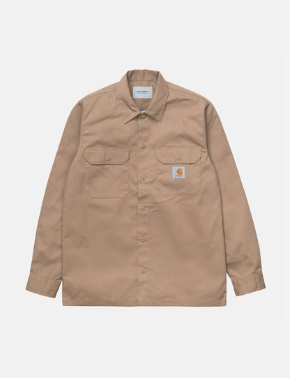 Master Shirt - Khakifarbenes Lederbraun
